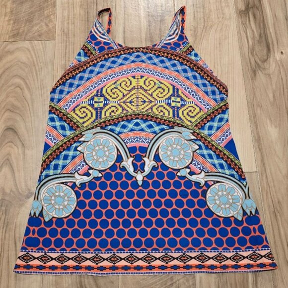 Chic Hale Bob Designer Halter Tank Top S Womens Mixed Geometric Boho Wanderlust - Picture 10 of 13